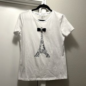 Karl Lagerfeld Eiffel Tower white shirt small